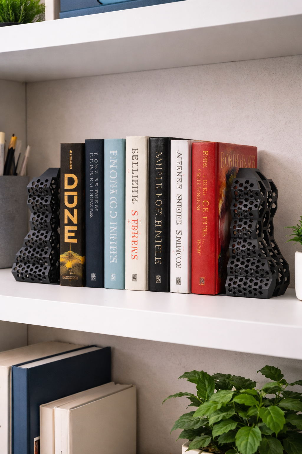 Hexagon Bookends